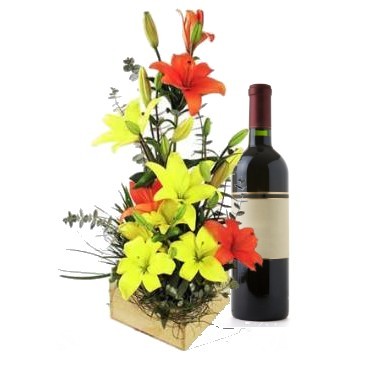 Lilies and wine