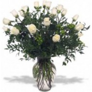 Jarron con 24 rosas